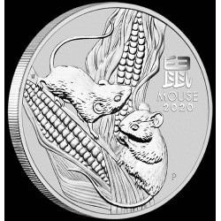 PM Lunar 3 Mouse 1/2 oz silverBU $0.50