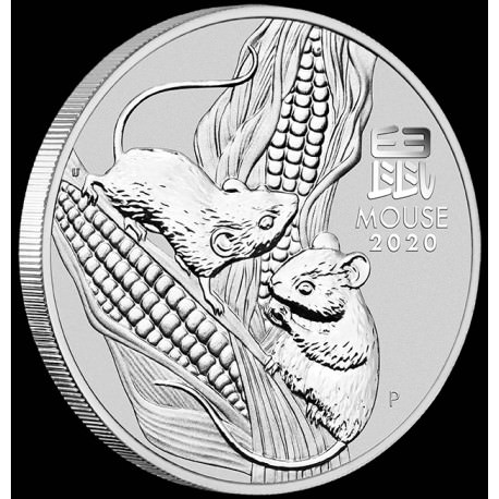 PM Lunar 3 Mouse 1/2 oz silverBU $0.50