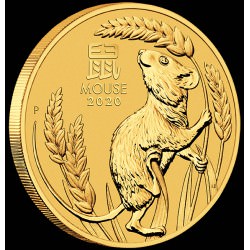 PM Lunar 3 Mouse 1/20 oz GOLD BU $5