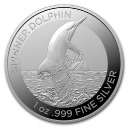 1 oz silver RAM Bottlenose Dolphin 2019