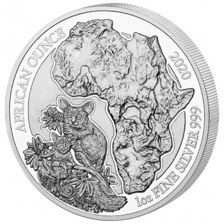 1 oz SILVER RWANDA BUSHBABY 2020 CFA 50