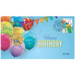 Happy Birthday 2020 Stamp and Coin Cover 