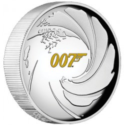Perth Mint JAMES BOND 007 2020 1oz SILVER PROOF HIGH RELIEF COIN