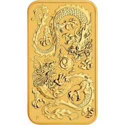 Perth Mint 1 oz RECTANGLE DRAGON $100 BAR 2020 GOLD