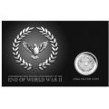 PM End of WWII 75th Anniversary 2020 1/10 oz Silver Coin in Card