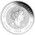 PM 1 oz silver GUARDIAN LIONS 2020 $1 DOUBLE PIXIU