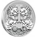 PM 1 oz silver GUARDIAN LIONS 2020 $1 DOUBLE PIXIU