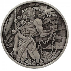 PM 1 oz silver GODS OF OLYMPUS 2020 ZEUS BU $1