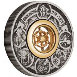 Voyage of Discovery Endeavour 1770-2020 2oz Silver Antiqued Coin $2