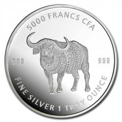 1 oz silver Mandala buffalo 2020 Chad 5000 CFA 