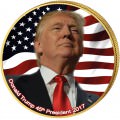 DONALD TRUMP $0.25 gilded