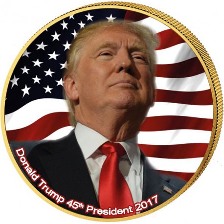 DONALD TRUMP $0.25 gilded