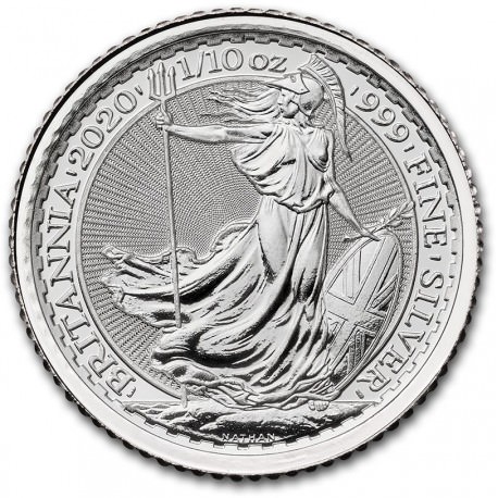1/10 oz silver Briatnnia 2020 BU 20P
