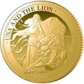 ST HELENA 1/4 oz GOLD UNA and the LION 2021 £2 PROOF