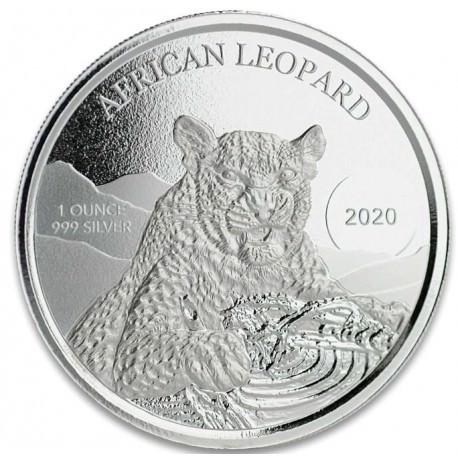 1 oz silver 5 CEDIS Ghana LEOPARD 2019