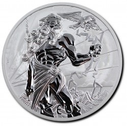 PM 5 oz silver GODS OF OLYMPUS 2021 ZEUS BU $1 MINTAGE 450 !