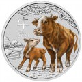 PM Lunar 3 OX 1/2 oz silver BU 2021 $0.50 Australia Coloured