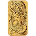 Perth Mint 1 oz RECTANGLE DRAGON $100 BAR 2021 GOLD