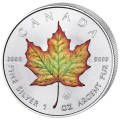 1 oz silver MAPLE LEAF 2021 coloured $5