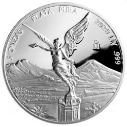 MEXICO 5 oz SILVER LIBERTAD 2020 PROOF