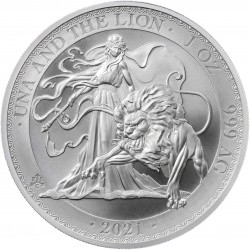 ST HELENA 1 oz silver UNA and the LION 2020 £1 