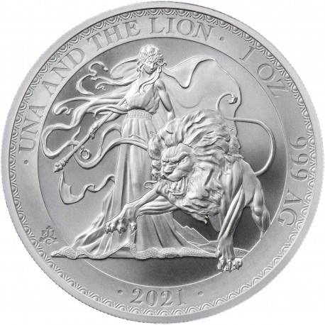 ST HELENA 1 oz silver UNA and the LION 2020 £1 