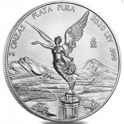MEXICO 2 oz silver LIBERTAD 2021 bu