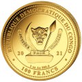 Wildlife 1 oz GOLD GIRAFFE 2019 Congo 100 Fr