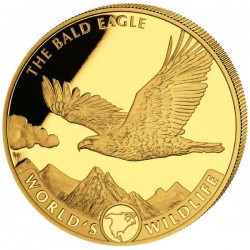 Wildlife 1 oz GOLD THE BALD EAGLE Congo 100 Fr