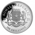 1 oz silver SOMALIA LEOPARD 2021 - 100 shillings coloured