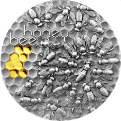 Niue HONEY BEES 2 Oz Silver 2021 $5 