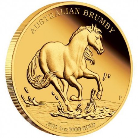 Perth Mint Australian Brumby 2021 1oz Gold Proof Coin