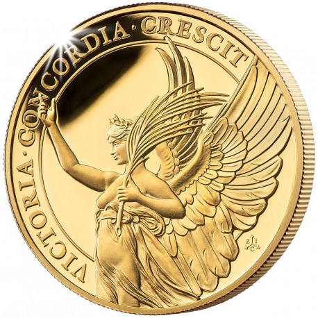 ST HELENA 1 oz GOLD The QUEEN'S VIRTUES VICTORY 2021 £100 proof VICTORIA CONCORDIA CRESCIT