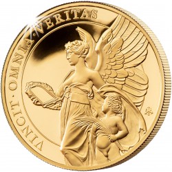 ST HELENA 1 oz GOLD The QUEEN'S VIRTUES VICTORY 2021 £100 proof VICTORIA CONCORDIA CRESCIT