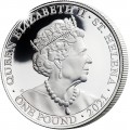 ST HELENA 1 oz silver The QUEEN'S VIRTUES VICTORY 2021 £100 proof VICTORIA CONCORDIA CRESCIT