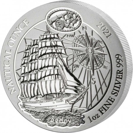 1 oz SILVER RWANDA NAUTICAL SEDOV 2021 Amafranga 50