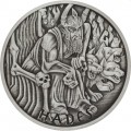 PM 1 oz silver GODS OF OLYMPUS 2021 POSEIDON ANTIQUED $1