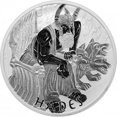 PM 1 oz silver GODS OF OLYMPUS 2021 HADES BU $1