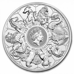 UK 1 KILO silver QUEEN'S BEASTS COMPLETER 2021 £500 BU
