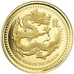 Samoa 1 oz gold DRAGON 2024 Proof Like Coa + box