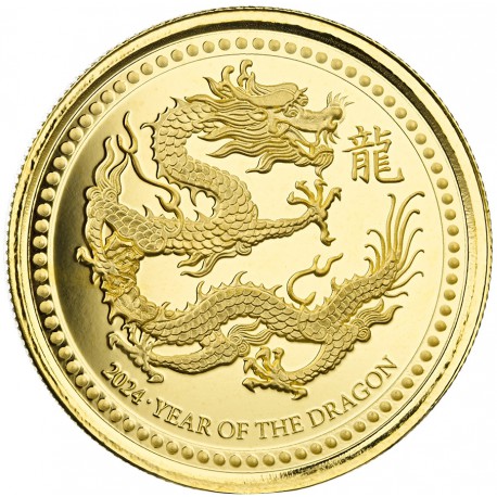 Samoa 1 oz gold DRAGON 2024 Proof Like Coa + box
