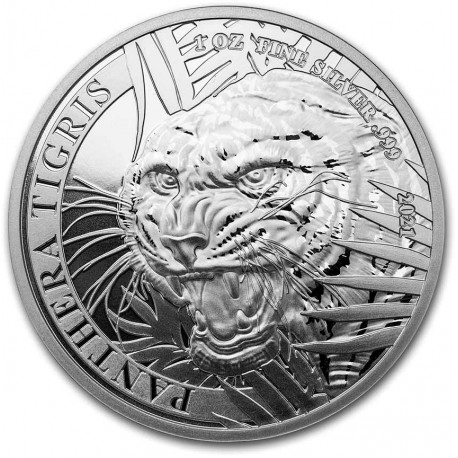 LAOS 1 oz silver TIGER 2020 Panthera Tigris 500 KIP