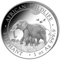 1 oz silver SOMALIA ELEPHANT 2021 Shillings 100