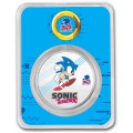 1 oz silver 35th Anniversary SONIC the Hedgehog 2021 $2 BU COLOURED