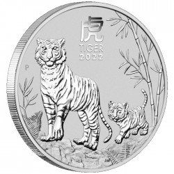 PM Lunar 3 TIGER 1/2 oz silver BU 2022 $0.50 Australia