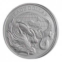 1 oz silver MODERN CHINESE TRADE DOLLAR St HELENA 2021 £1 BU