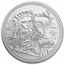 1 oz silver ICONS OF INSPIRATION 2021 LEONARDO DA VINCI
