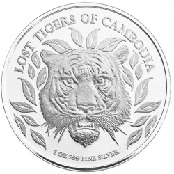 CAMBODIA 3000 RIELS 1 oz silver Lost Tigers 2022 