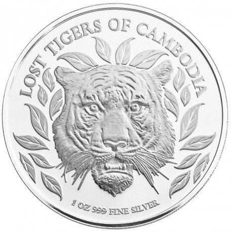 CAMBODIA 3000 RIELS 1 oz silver Lost Tigers 2022 