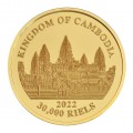 CAMBODIA 30 000 RIELS 1 oz GOLD Lost Tigers 2022 